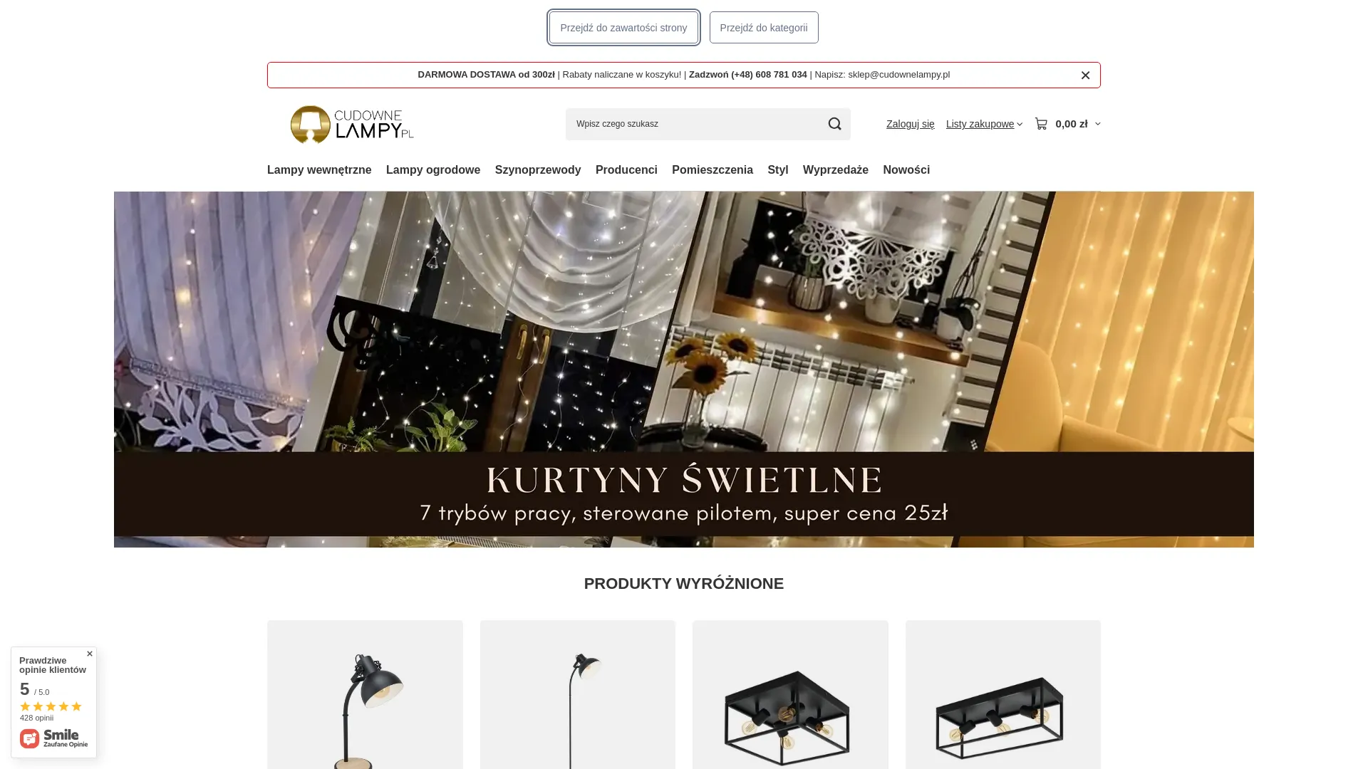 Screenshot of www.cudownelampy.pl