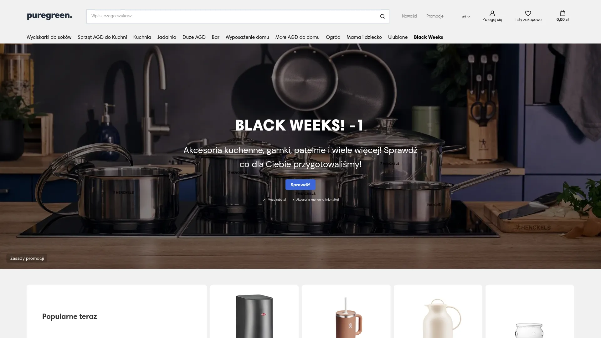 Screenshot of sklep.puregreen.pl