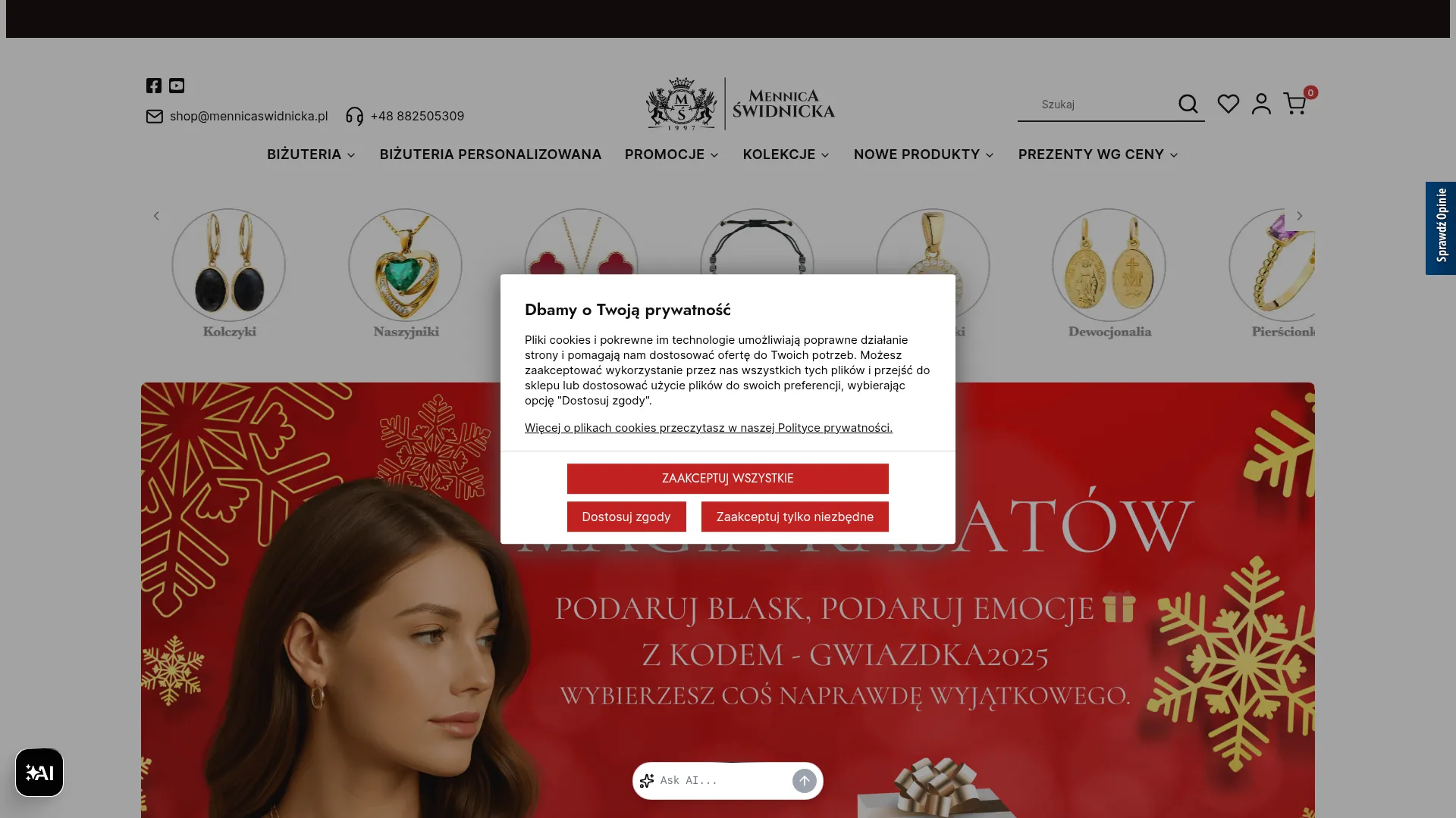 Screenshot of www.mennicaswidnicka.pl