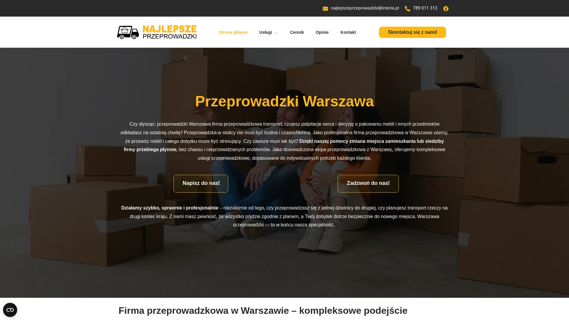 Screenshot of najlepszeprzeprowadzki.pl