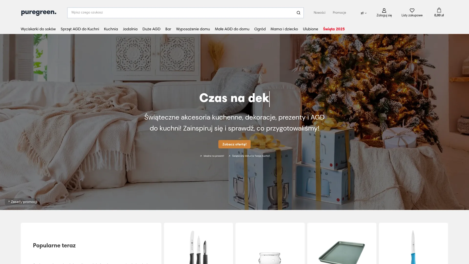Screenshot of sklep.puregreen.pl