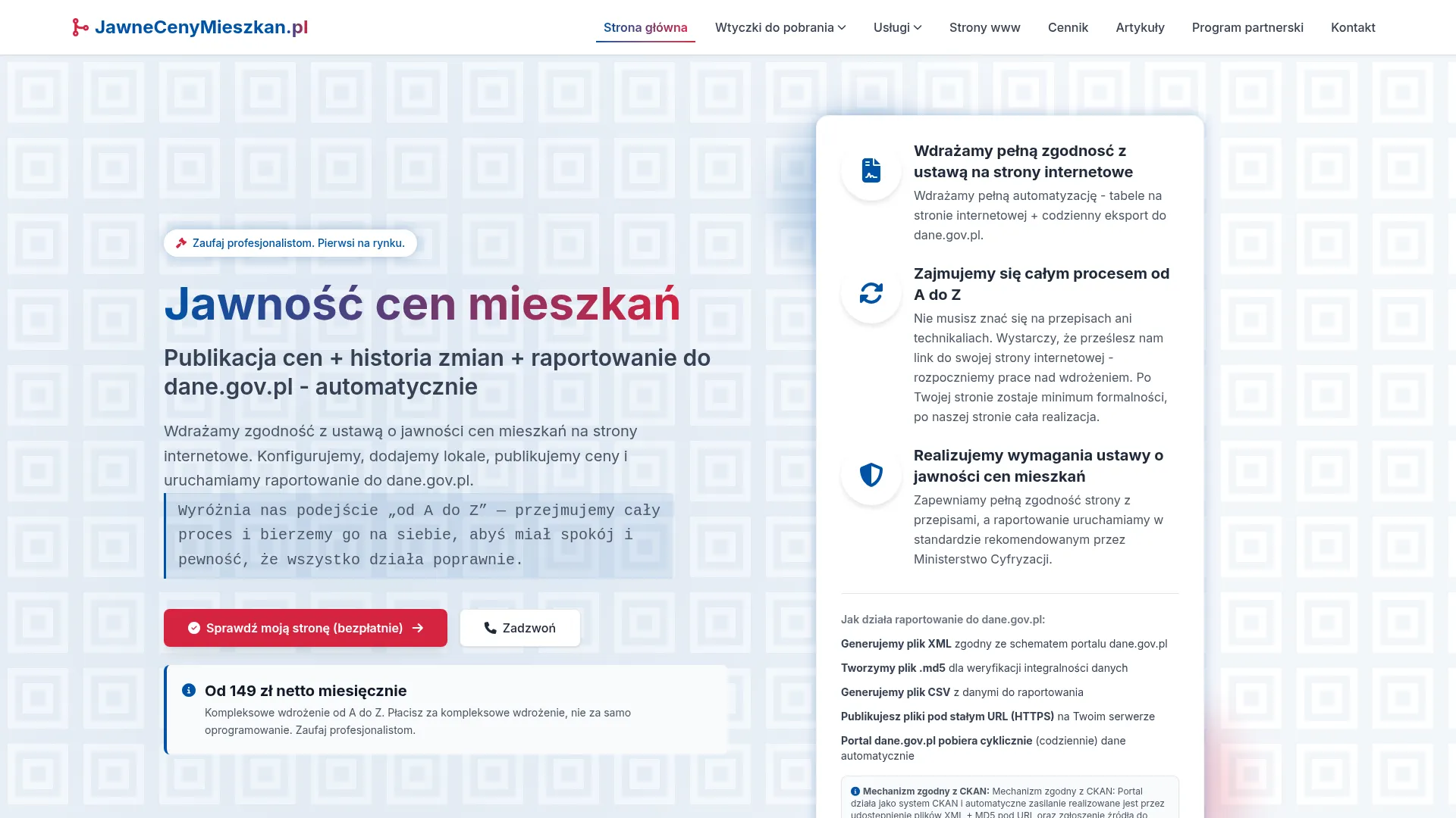 Screenshot of jawnecenymieszkan.pl
