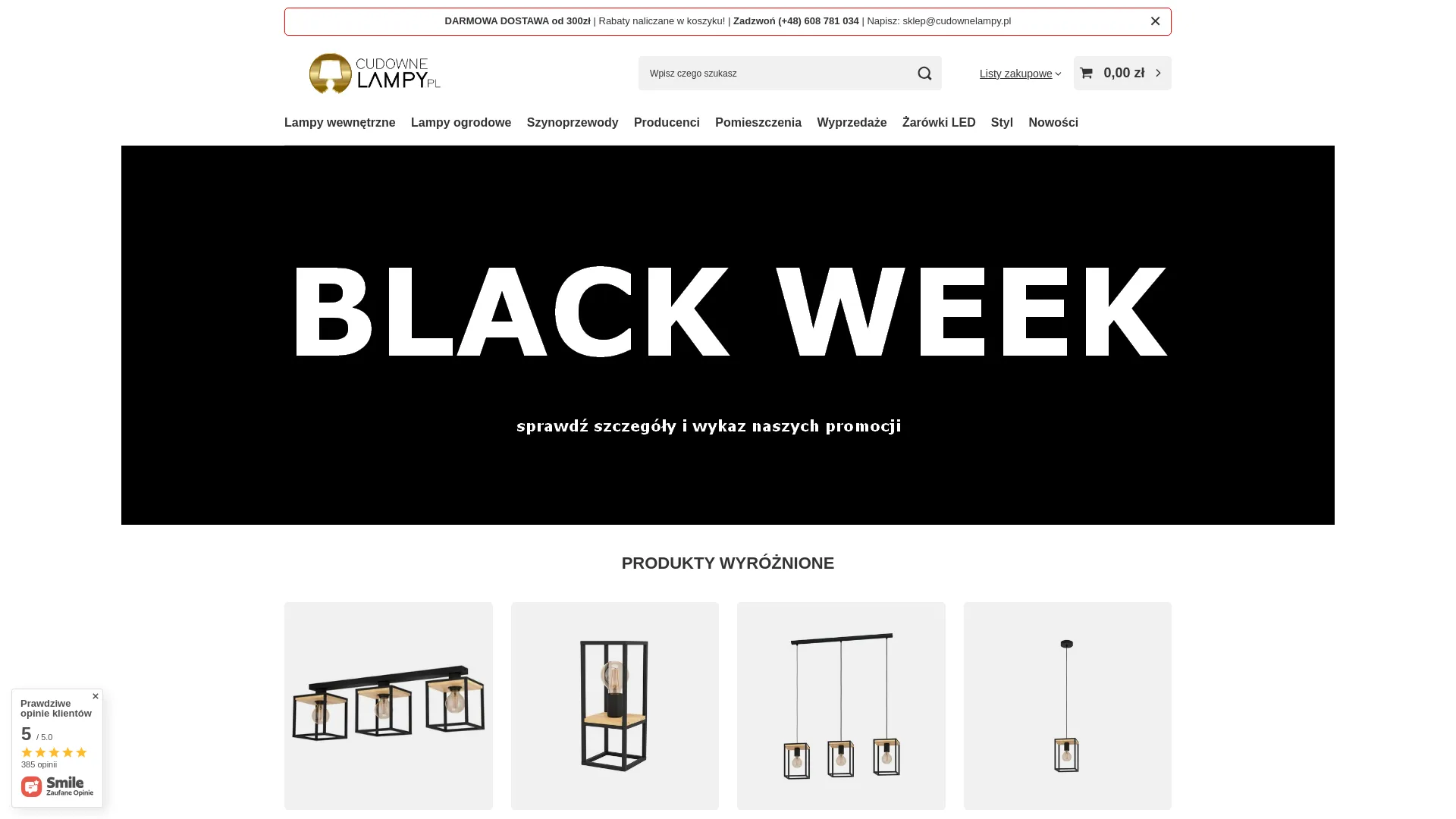 Screenshot of www.cudownelampy.pl