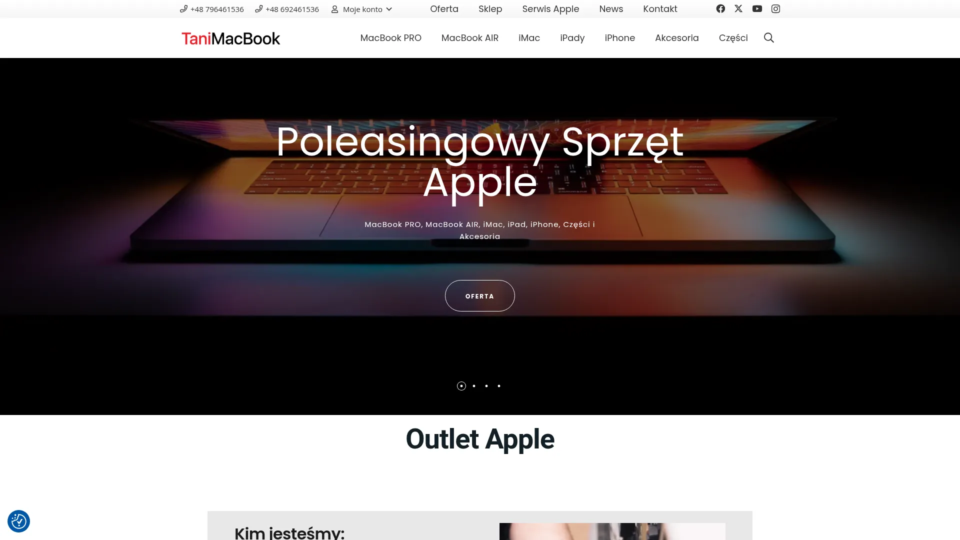 Screenshot of tanimacbook.pl