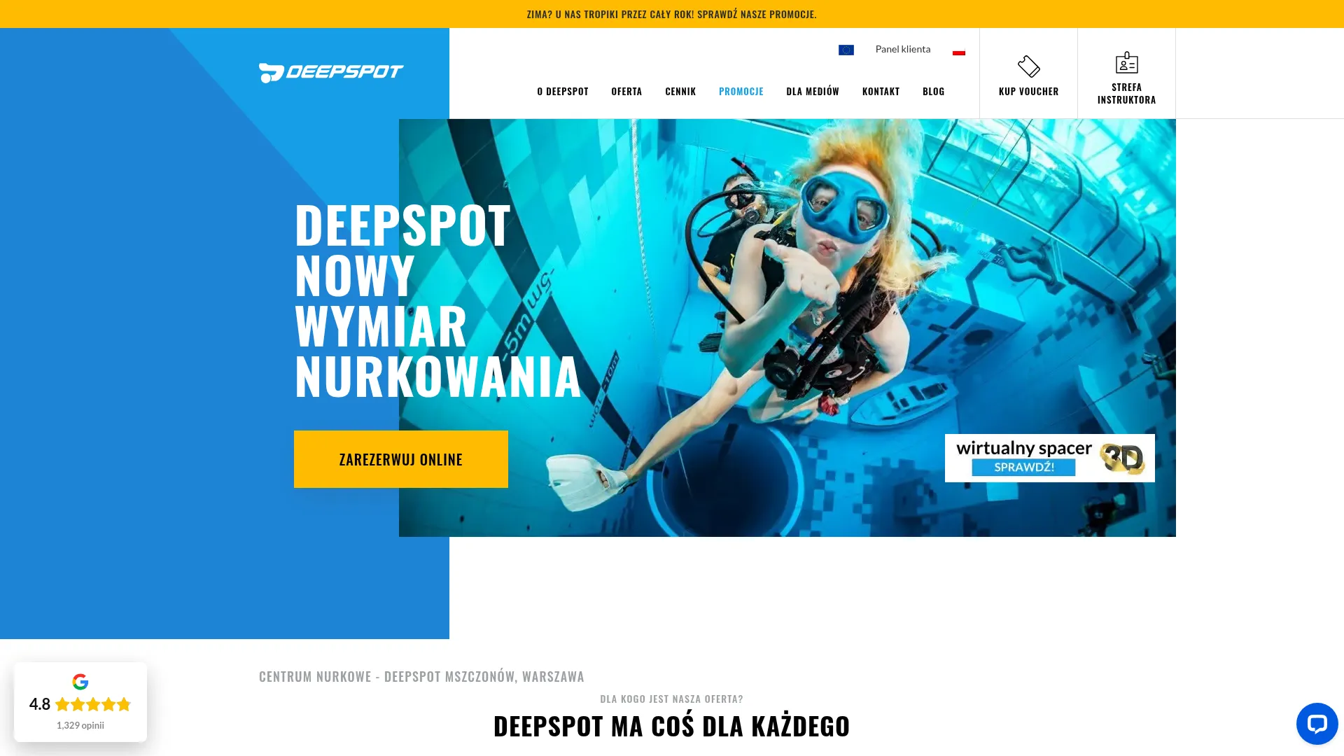 Screenshot of www.deepspot.com/pl