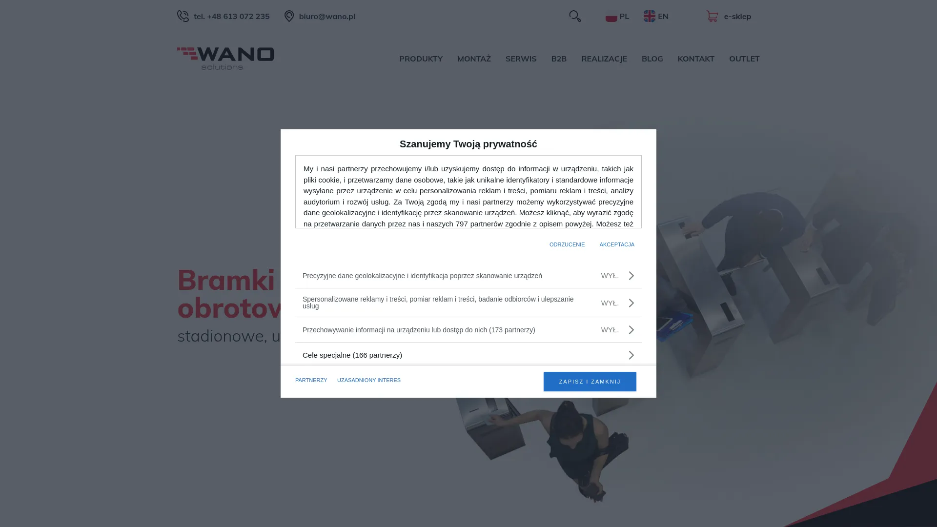 Screenshot of www.wano.pl